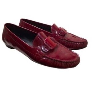 Salvatore Ferragamo Burgundy Loafers for Women